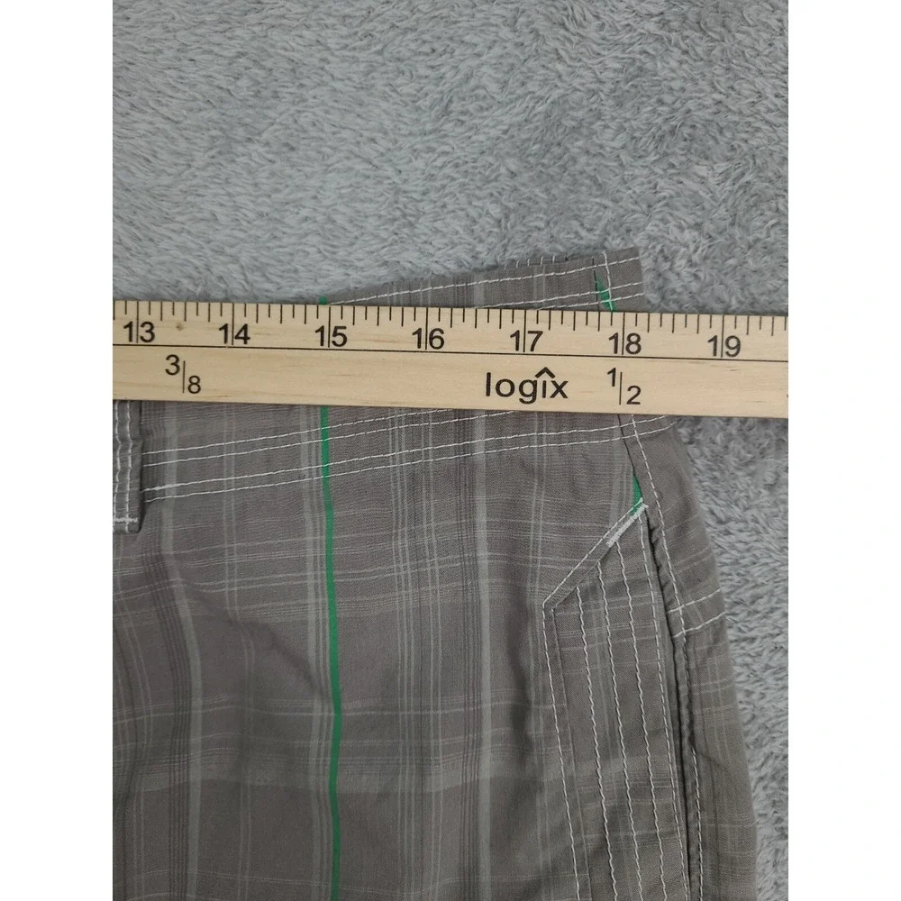 Nike Sportswear Mens Athletic Beige Plaid‎ Casual Shorts Size Large